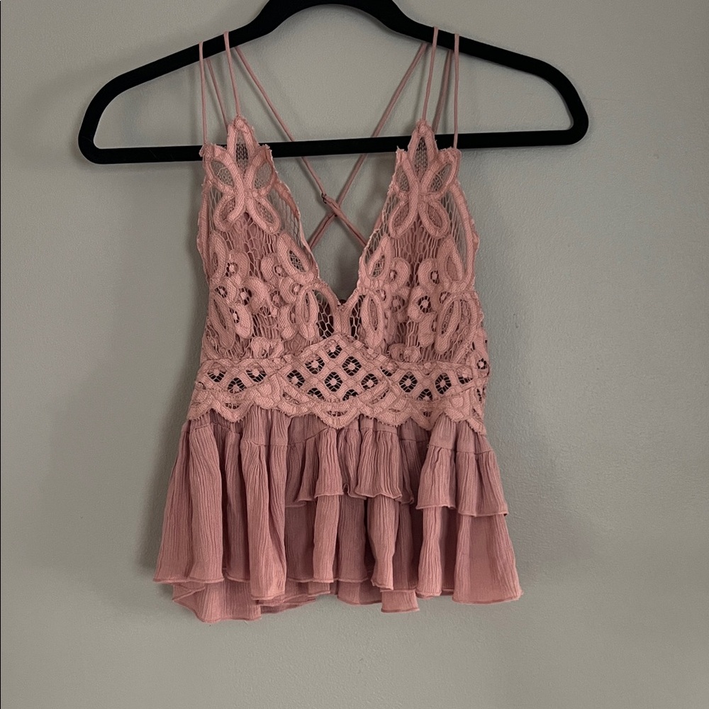 Free People Pink Lace Camisole‎